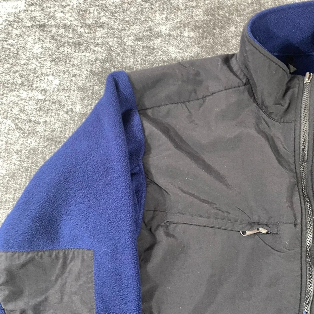 The North Face Denali Jacket Mens XL Blue Black Fleece‎ Full Zip Outdoor Hiking